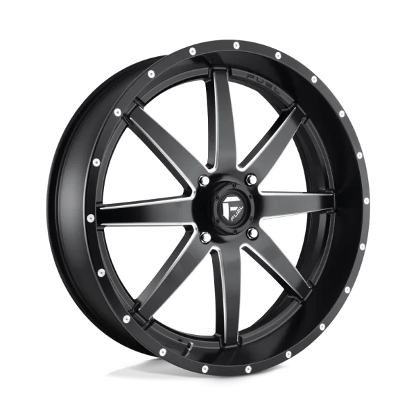 Fuel UTV – D538 MAVERICK – Black – 24″x7″ 13mm – Summer Wheels – D5382470A644