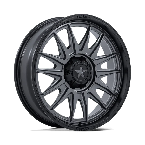 MSA Offroad Wheels – COMMANDER – Gunmetal – 15″x7″ 10mm – All weather Wheels – MA055AB15704010