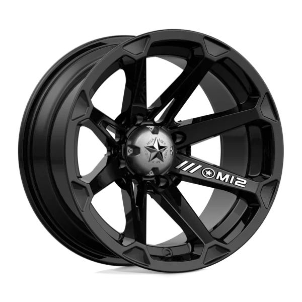 MSA Offroad Wheels – M12 DIESEL – Black – 14″x7″ -47mm – All weather Wheels – M12-14756