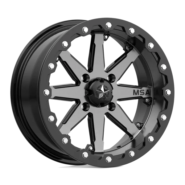 MSA Offroad Wheels – M21 LOK BEADLOCK – Gunmetal – 14″x7″ 0mm – All weather Wheels – M21-04737