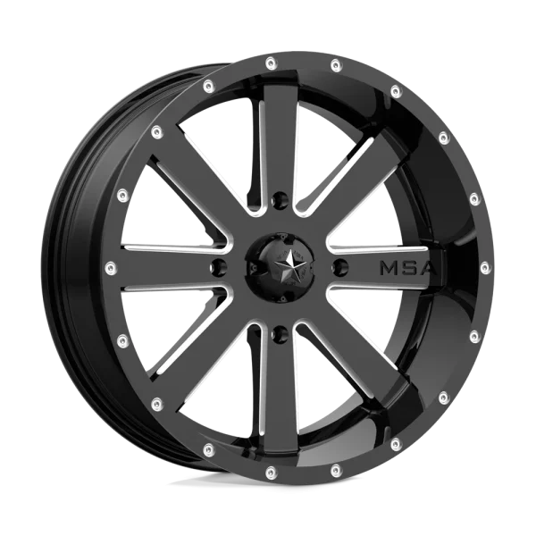 MSA Offroad Wheels – M34 FLASH – Black – 20″x7″ 0mm – Summer Wheels – M34-020737M