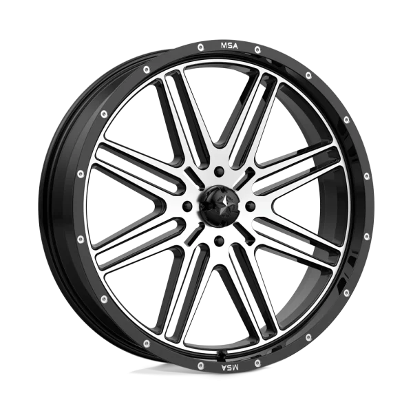 MSA Offroad Wheels – M38 BRUTE – Black – 24″x7″ 10mm – Summer Wheels – M38-024737