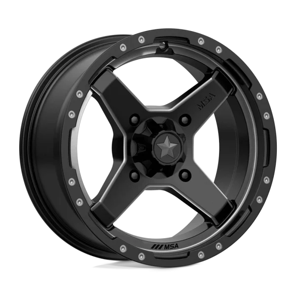 MSA Offroad Wheels – M39 CROSS – Black – 15″x7″ 10mm – All weather Wheels – M39-05737