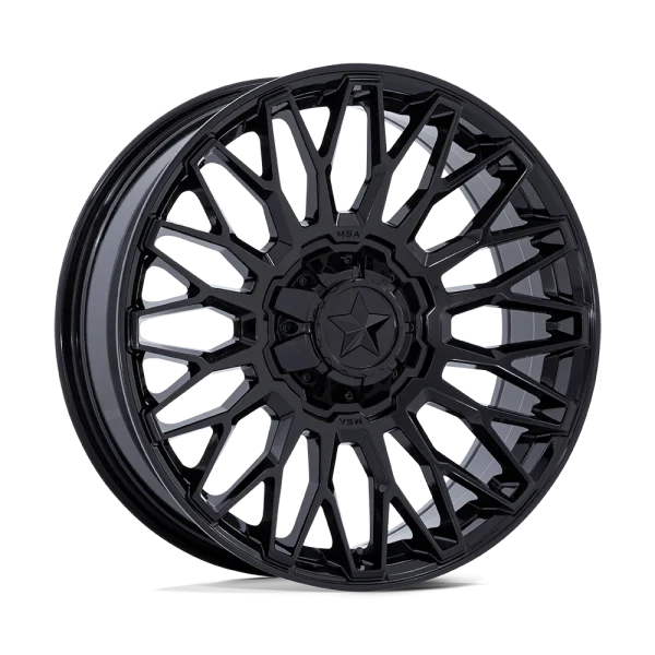 MSA Offroad Wheels – M50 CLUBBER – Black – 24″x7″ 0mm – All weather Wheels – MA050BX24704A00