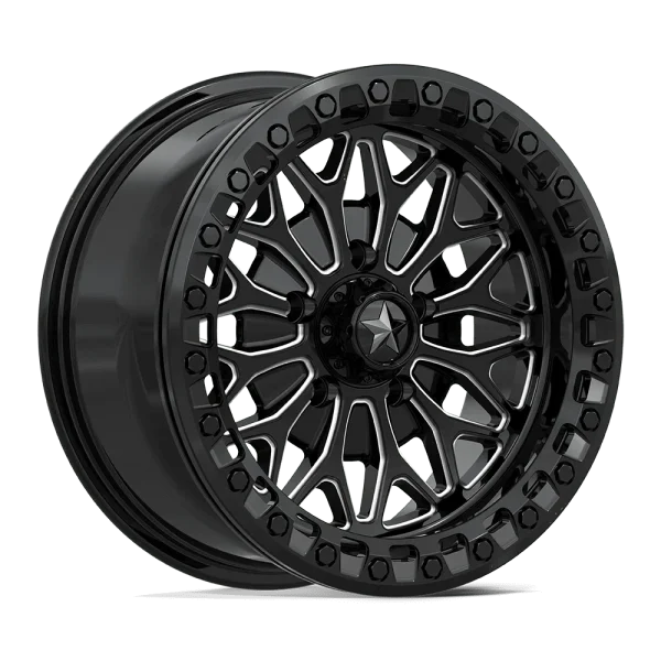 MSA Offroad Wheels – MA53 BOLO UTV BEADLOCK – Black – 15″x7″ 10mm – Summer Wheels – MA053BE15701210