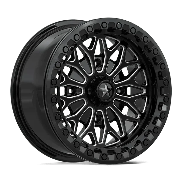 MSA Offroad Wheels – MA53 BOLO UTV BEADLOCK – Black – 15″x7″ 10mm – Summer Wheels – MA053BE15704010