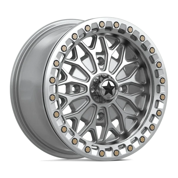 MSA Offroad Wheels – MA53 BOLO UTV BEADLOCK – Silver – 15″x7″ 38mm – Summer Wheels – MA053SD15704038