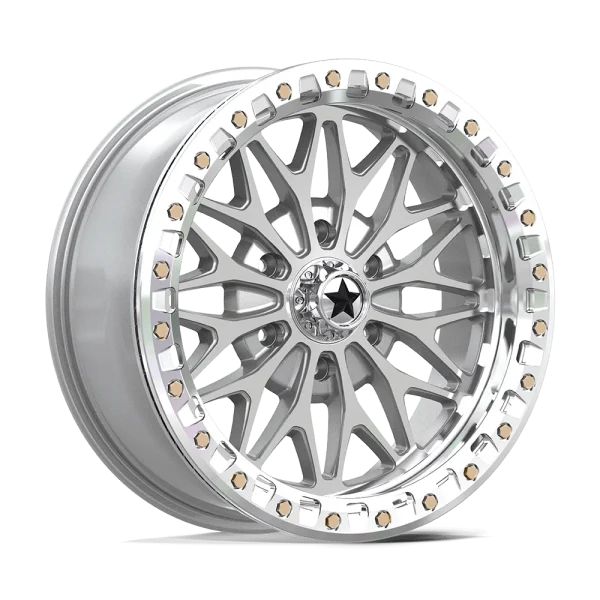 MSA Offroad Wheels – MA53 BOLO UTV BEADLOCK – Silver – 18″x7″ 10mm – Summer Wheels – MA053SD18706U10