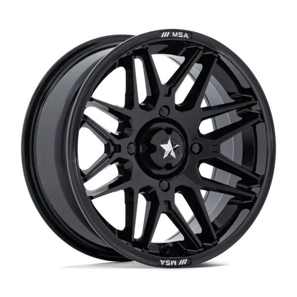 MSA Offroad Wheels – RADAR – Black – 14″x7″ 10mm – All weather Wheels – MA052BX14704010