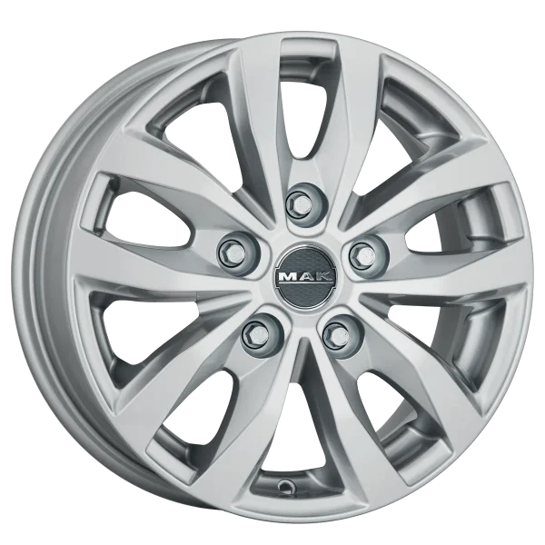 Mak Wheels – LOAD 5 3 – Silver – 15″x6.5″ 52mm – All weather Wheels – F65505L3SI52TG