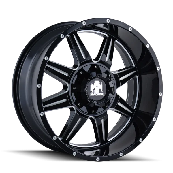 Mayhem – MONSTIR – Black – 17″x9″ -12mm – Summer Wheels – 8100-7956M