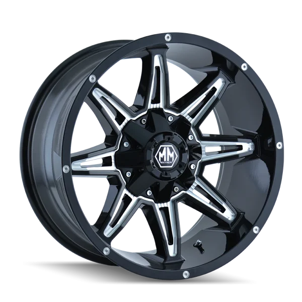 Mayhem – RAMPAGE – Black – 17″x9″ -12mm – Summer Wheels – 8090-7956M