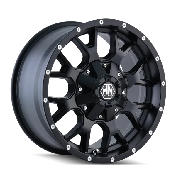 Mayhem – WARRIOR – Black – 17″x7.5″ 40mm – Summer Wheels – 8015-7760MB