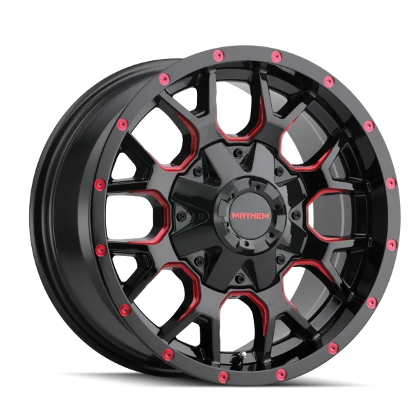 Mayhem – WARRIOR – Black – 17″x9″ -12mm – Summer Wheels – 8015-7981BTR