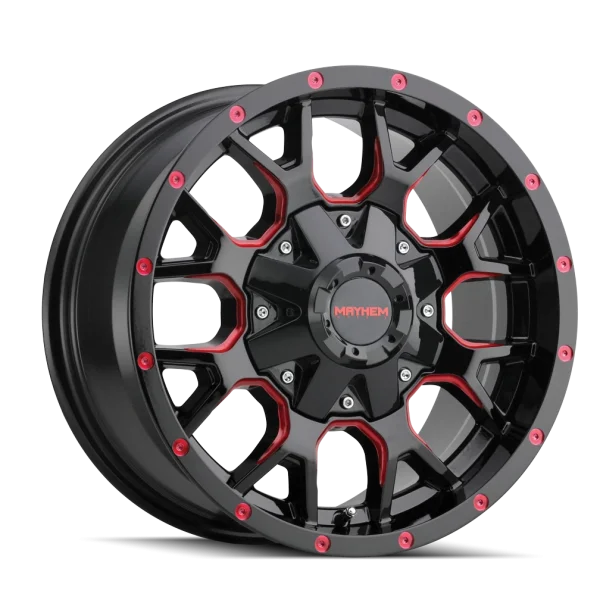 Mayhem – WARRIOR – Black – 17″x9″ -12mm – Summer Wheels – 8015-7952BTR
