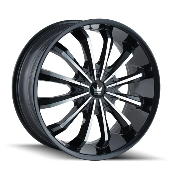 Mazzi – FUSION – Black – 24″x9.5″ 30mm – Summer Wheels – 341-24937B