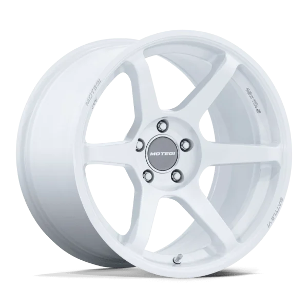 Motegi – BATTLE – White – 18″x10.5″ 25mm – All weather Wheels – MR160WX18051225