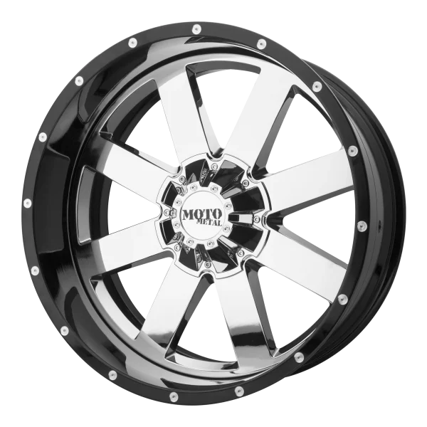 Moto Metal – MO200 – Chrome – 20″x10″ -18mm – Summer Wheels – MO200-20105018NCB