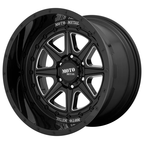 Moto Metal – MO801 PHANTOM – Black – 20″x10″ -18mm – Summer Wheels – MO80121063318N