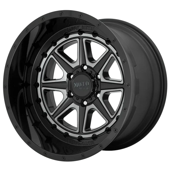 Moto Metal – MO801 PHANTOM – Black – 20″x10″ -18mm – Summer Wheels – MO80121050418N