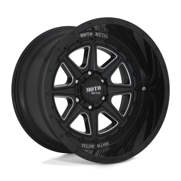 Moto Metal – MO801 PHANTOM – Black – 20″x10″ -18mm – Summer Wheels – MO80121050318N