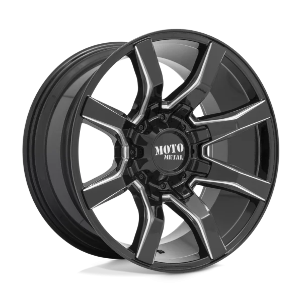 Moto Metal – MO804 SPIDER – Black – 20″x10″ 12mm – Summer Wheels – MO80421080912