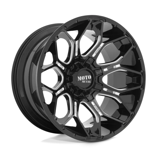 Moto Metal – MO808 SNIPER – Black – 20″x10″ -18mm – Summer Wheels – MO80821035318N