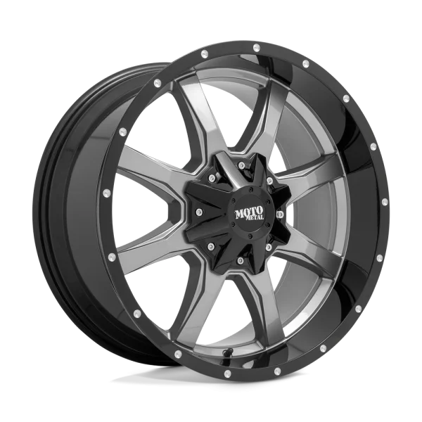 Moto Metal – MO970 – Grey – 18″x10″ -24mm – All weather Wheels – MO97081087424N