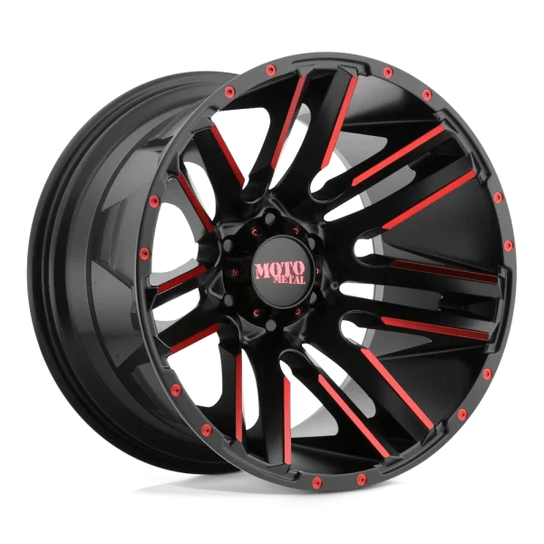 Moto Metal – MO978 RAZOR – Black – 20″x10″ -24mm – All weather Wheels – MO97821087324N