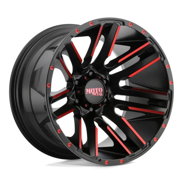 Moto Metal – MO978 RAZOR – Black – 20″x10″ -24mm – Summer Wheels – MO97821055524NRC