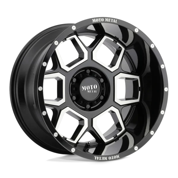 Moto Metal – MO981 SPADE – Black – 20″x10″ -24mm – Summer Wheels – MO98121063324N