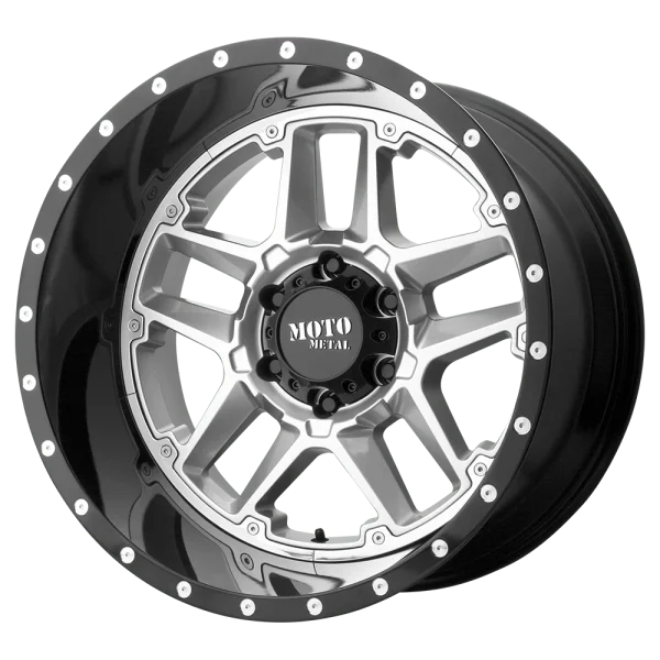 Moto Metal – MO987 SENTRY – Silver – 20″x9″ 18mm – All weather Wheels – MO98729050418