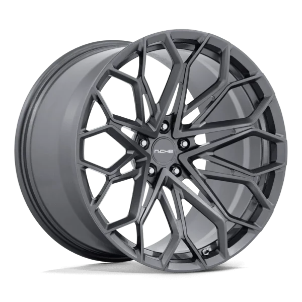 Niche – NC600 MANTA – Gunmetal – 20″x10″ 30mm – All weather Wheels – NC600AX20105W30