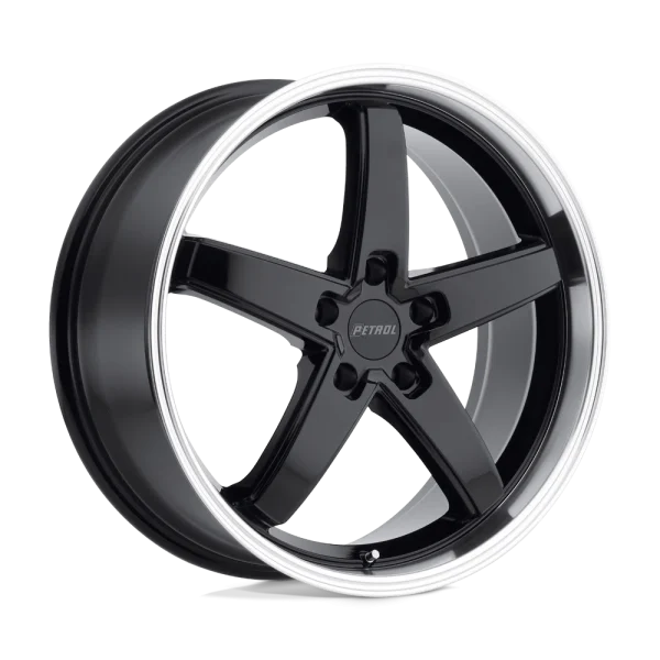 Petrol Wheels – P1B – Black – 17″x8″ 32mm – Summer Wheels – 1780P1B325112B72