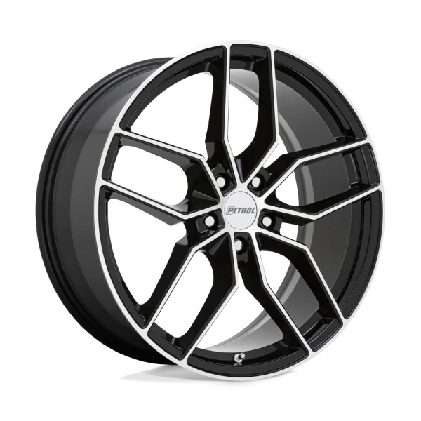 Petrol Wheels – P5C – Black – 17″x8″ 35mm – Summer Wheels – 1780P5C355120B76