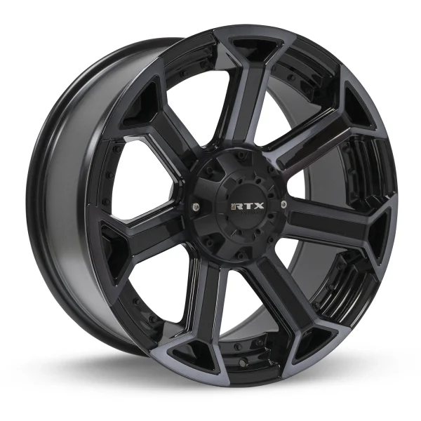 RTX Wheels – Peak – Black – 20″x10″ -18mm – Summer Wheels – 082833