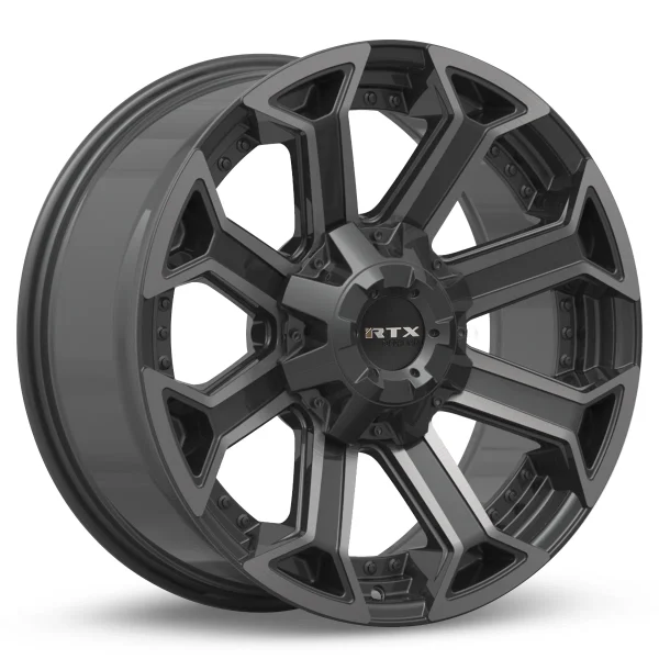 RTX Wheels – Peak – Black – 20″x9″ 18mm – Summer Wheels – 082951