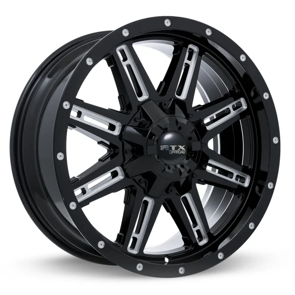 RTX Wheels – Ravine – Black – 18″x9″ 10mm – Summer Wheels – 082087