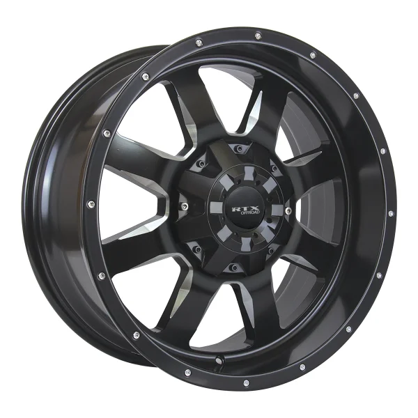RTX Wheels – Ridgeline – Black – 20″x9″ 0mm – Summer Wheels – 081692