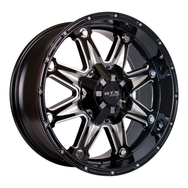 RTX Wheels – Spine – Black – 17″x9″ 10mm – Summer Wheels – 081857