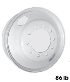 RTX Wheels – Steel Wheel – White – 24″x8.25″ 168mm – All weather Wheels – 28409E