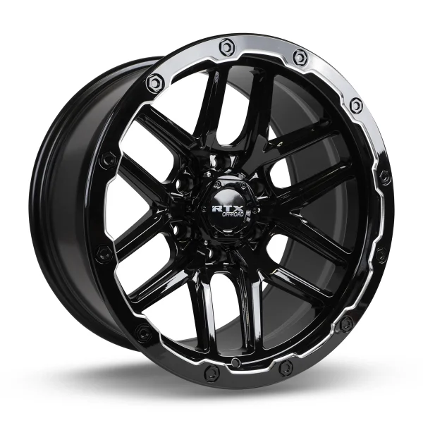 RTX Wheels – Volcano – Black – 18″x9.5″ -10mm – Summer Wheels – 082978