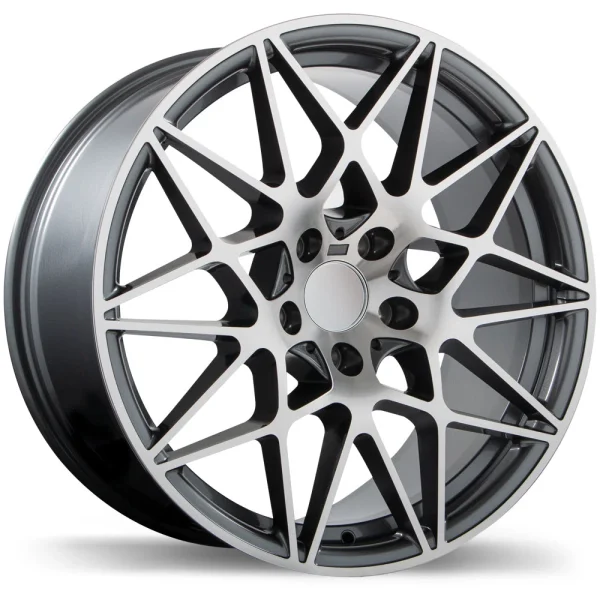 Replika – R208 – Gunmetal – 18″x8.5″ 35mm – All weather Wheels – R208-1885-12MG+35C726