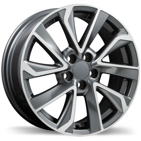 Replika – R240 – Gunmetal – 16″x6.5″ 39mm – All weather Wheels – R240-1665-80MG+39F541