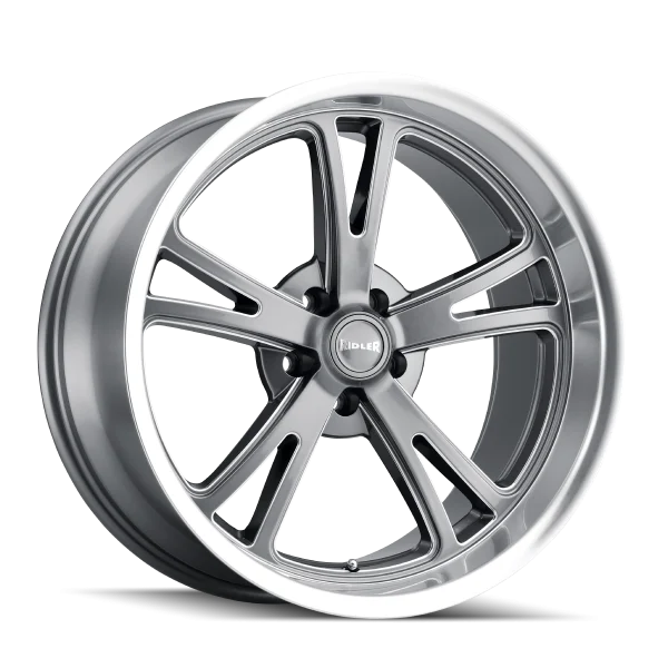 Ridler – 606 – Grey – 17″x7″ 0mm – Summer Wheels – 606-7765G