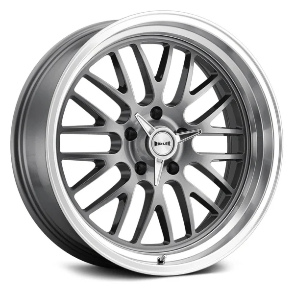 Ridler – 607 – Grey – 18″x8″ 0mm – Summer Wheels – 607-8865G