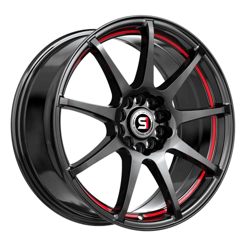 Spec-1 Racing – SP-67 – Black – 17″x7″ 42mm – All weather Wheels – SP-671772342GBRL