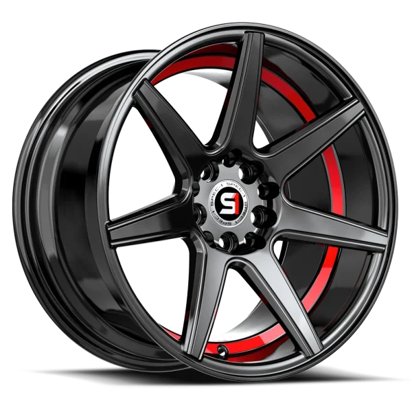 Spec-1 Racing – SP-73 – Black – 17″x7.5″ 42mm – All weather Wheels – SP-7317753542GBRU