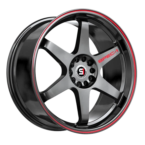 Spec-1 Racing – SPT-33 – Black – 17″x8″ 38mm – All weather Wheels – SPT-331783238GBRL