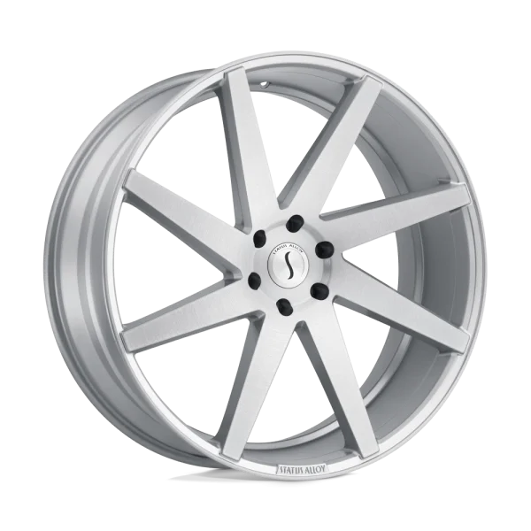 Status Wheels – BRUTE – Silver – 22″x9.5″ 15mm – Summer Wheels – 2295BRT155115S76
